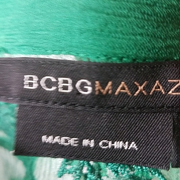 BCBG MAXAZRIA Sheer Green Blouse Top - Picture 4 of 4